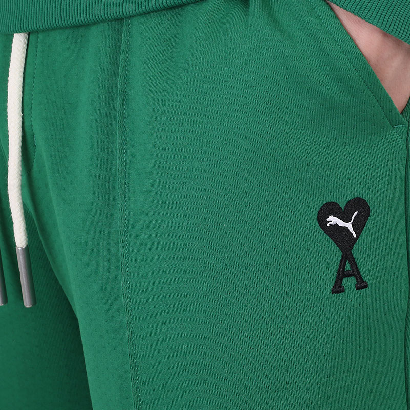 мужские зеленые шорты  PUMA x AMI Shorts 53407196 - цена, описание, фото 2
